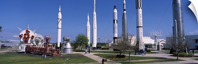 Missiles and rockets in a museum Rocket Garden NASA Kennedy Space Center Merritt Island Brevard County Florida