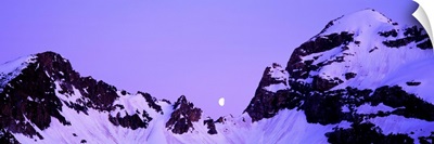 Moonrise Buck Mountain and Static Peak Grand Teton National Park WY