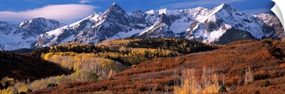 Mountains covered with snow, Colorado,
