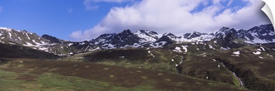 Mountains on a landscape, Hatcher Pass, Hatcher Pass Road, Alaska