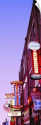 Neon signs at dusk, Nashville, Tennessee