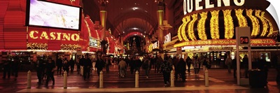 Nevada, Las Vegas, The Fremont Street, Large group of people at a market street
