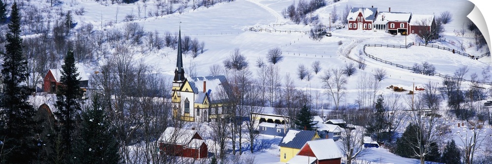 New England Town in Winter