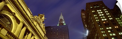Night Grand Central Station & Chrysler Buildng NY