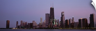 Night skyline Chicago IL