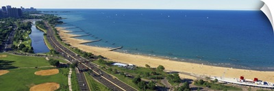 North Avenue Beach, Lincoln Park, Lake Michigan, Chicago, Cook County, Illinois
