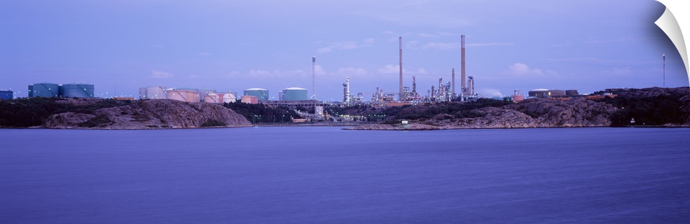 Oil refinery at the coast, Lysekil, Bohuslan, Sweden