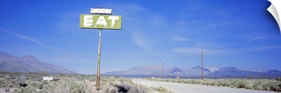 Old Diner Sign Highway 395 CA
