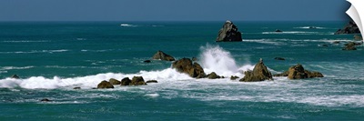 Pacific Ocean Waves and Sea Stacks CA