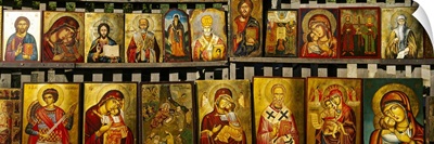 Paintings on racks, Bulgaria