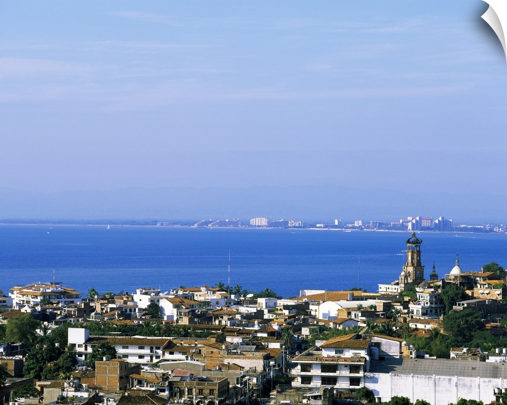 Panoramic view of a cityscape, Puerto Vallarta, Mexico