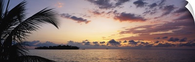 Panoramic view of sea at dusk, Negril, Jamaica