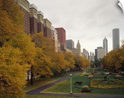 Park in a city, Grant Park, Michigan Avenue, Chicago, Cook County, Illinois,