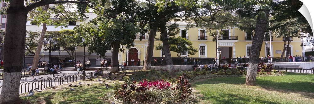 Park in front of buildings Bolivar Square Caracas Venezuela