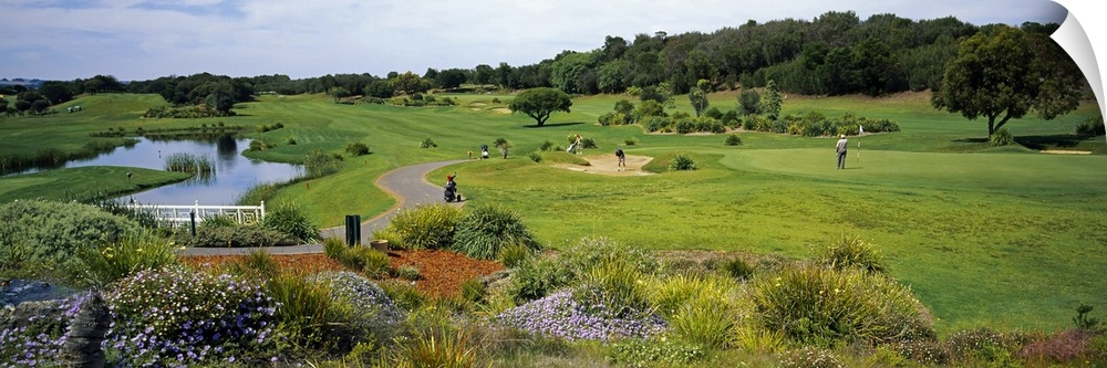 Person in a golf course, Eagle Ridge Golf Course, Mornington Peninsula, Victoria, Australia