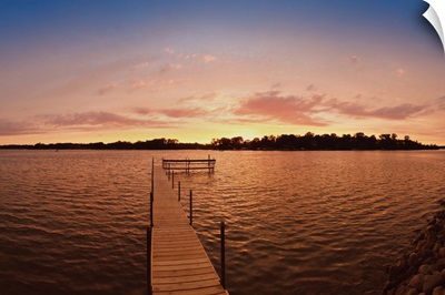 Pier in a lake, Lake Minnetonka, Minnesota