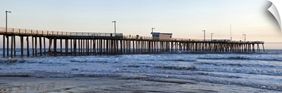 Pier in an ocean, Pismo Beach Pier, Pismo Beach, San Luis Obispo County, California