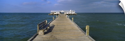 Pier in the sea, Anna Maria City Pier, Anna Maria, Anna Maria Island, Manatee County, Florida