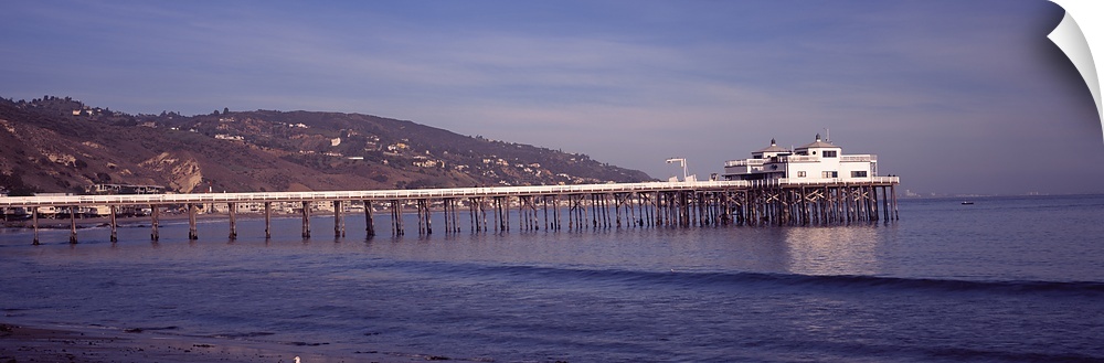 Pier over an ocean, Malibu Pier, Malibu, Los Angeles County, California, USA