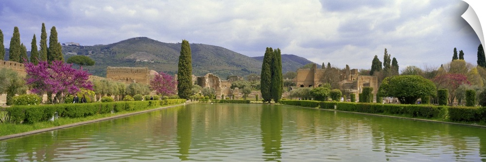Pond at a villa, Hadrian's Villa, Tivoli, Lazio, Italy