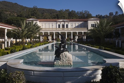 Pond in an art museum, Getty Villa Museum, Pacific Palisades, Los Angeles, California