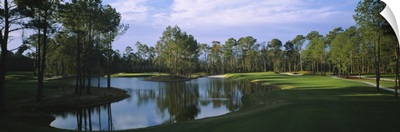 Pond on a golf course, Kilmarlic Golf Club, Outer Banks, North Carolina