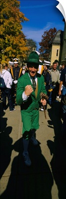 Portrait of a mid adult man in a parade marching band, University Of Notre Dame, South Bend, Indiana