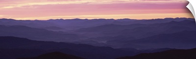 Receeding Mts of Blue Ridge  Sunrise Great Smoky Mts Nat'l Pk NC