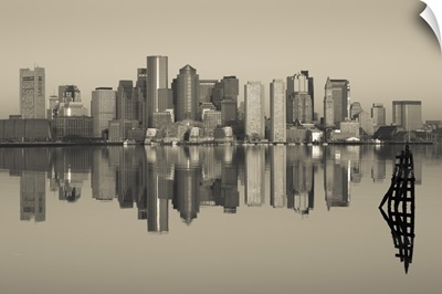 Reflection of buildings in water, Boston, Massachusetts