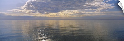 Reflection of clouds in a lake, Lake Michigan, Michigan