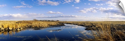 Reflection of clouds in a lake, Prairie Pothole Region, North Dakota