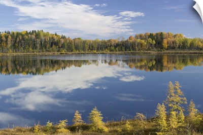 Reflection of clouds in water, Kashabowie, Ontario, Canada