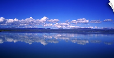 Reflection of clouds in water, Olfusa, Iceland