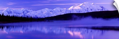 Reflection of Mt McKinley in Wonder Lake, Denali National Park, Alaska