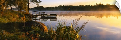 Reflection of sunlight in water, Vuoksi River, Imatra, Finland