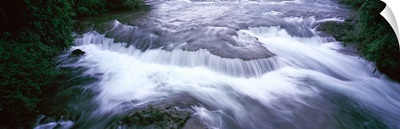 River flowing along a forest, Niagara River, Three Sisters Islands, Niagara Falls, New York State,