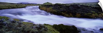 River flowing through a landscape, Fjallabak Nature Reserve, Central Highlands, Iceland