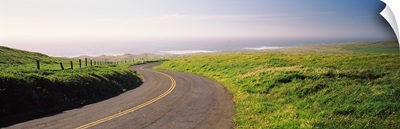 Road along the coast, Point Reyes National Seashore, Point Reyes, Marin County, California,