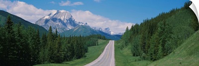 Road passing through a landscape, Highway 40, Seebe, Alberta, Canada