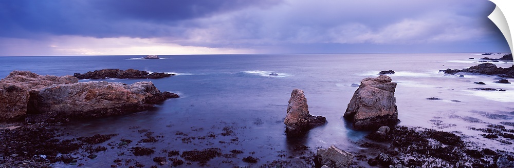 Rock formations at the coast, Big Sur, California,