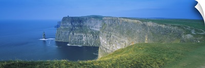 Rock formations at the coast, Cliffs Of Moher, The Burren, County Clare, Republic Of Ireland