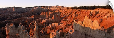 Rock formations in a desert, Sunrise Point, Bryce Canyon National Park, Utah