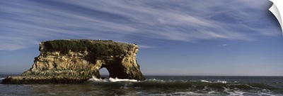 Rock formations in ocean, Natural Bridges State Beach, Santa Cruz