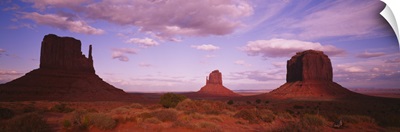 Rock formations on a landscape, Monument Valley Tribal Park, Utah, Arizona