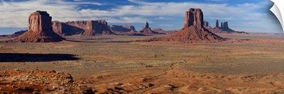 Rock formations on a landscape, Monument Valley, Utah and Arizona,