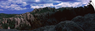 Rock formations on a landscape, Needles Highway, Harney Peak, Black Hills National Forest, Custer County, South Dakota,