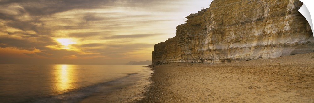 Rock formations on the beach, Burton Bradstock, Dorset, England