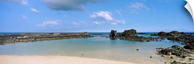 Rock formations on the beach, Kukio Beach, Kohala Coast, Hawaii