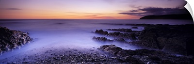 Rock formations on the coast Croyde North Devon Devon England