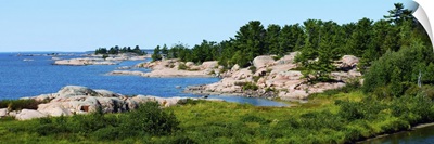 Rock formations on the coast, Killarney, Georgian Bay, Ontario, Canada